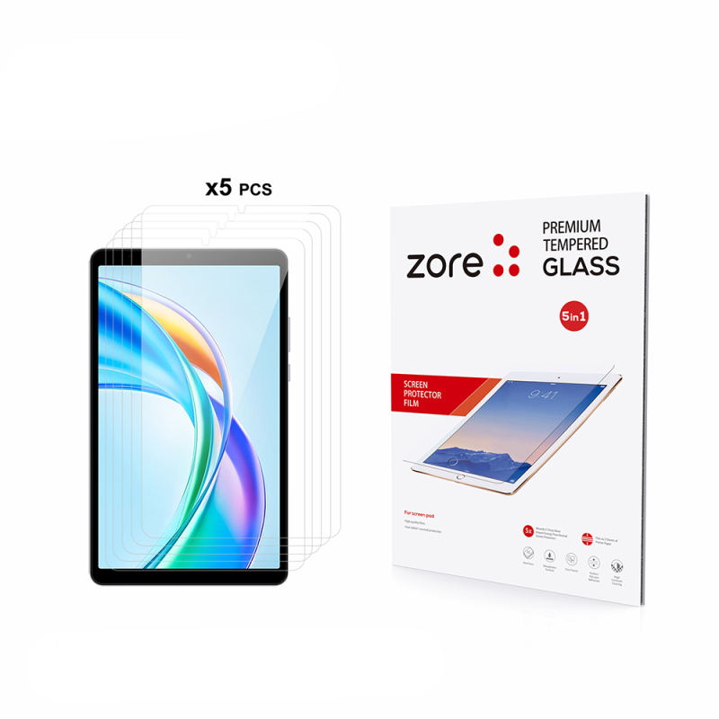 Lenovo Idea Tab One 8.7 TB-305FU Zore 5-in-1 Tablet Tempered Glass Screen Protector - 1
