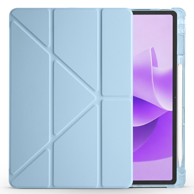Lenovo Idea Tab Plus 12.1 Case Zore Tri Folding Case with Pen Compartment and Stand - 12