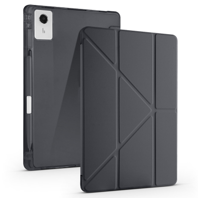 Lenovo Idea Tab Plus 12.1 Kılıf Zore Tri Folding Kalem Bölmeli Standlı Kılıf - 1