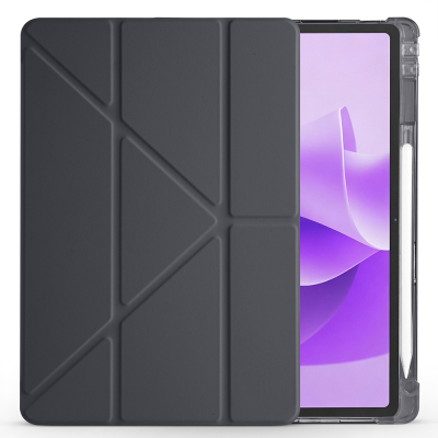 Lenovo Idea Tab Plus 12.1 Kılıf Zore Tri Folding Kalem Bölmeli Standlı Kılıf - 7