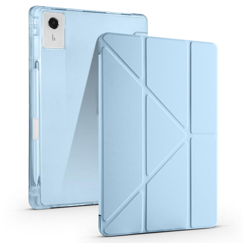 Lenovo Idea Tab Plus 12.1 Kılıf Zore Tri Folding Kalem Bölmeli Standlı Kılıf - 6