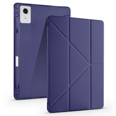 Lenovo Idea Tab Plus 12.1 Kılıf Zore Tri Folding Kalem Bölmeli Standlı Kılıf - 2