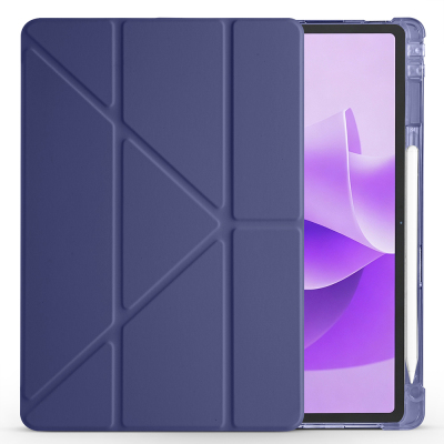 Lenovo Idea Tab Plus 12.1 Kılıf Zore Tri Folding Kalem Bölmeli Standlı Kılıf - 9