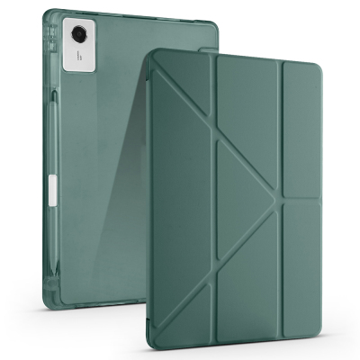 Lenovo Idea Tab Plus 12.1 Kılıf Zore Tri Folding Kalem Bölmeli Standlı Kılıf - 5