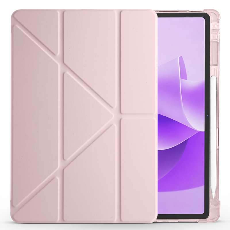Lenovo Idea Tab Plus 12.1 Kılıf Zore Tri Folding Kalem Bölmeli Standlı Kılıf - 8