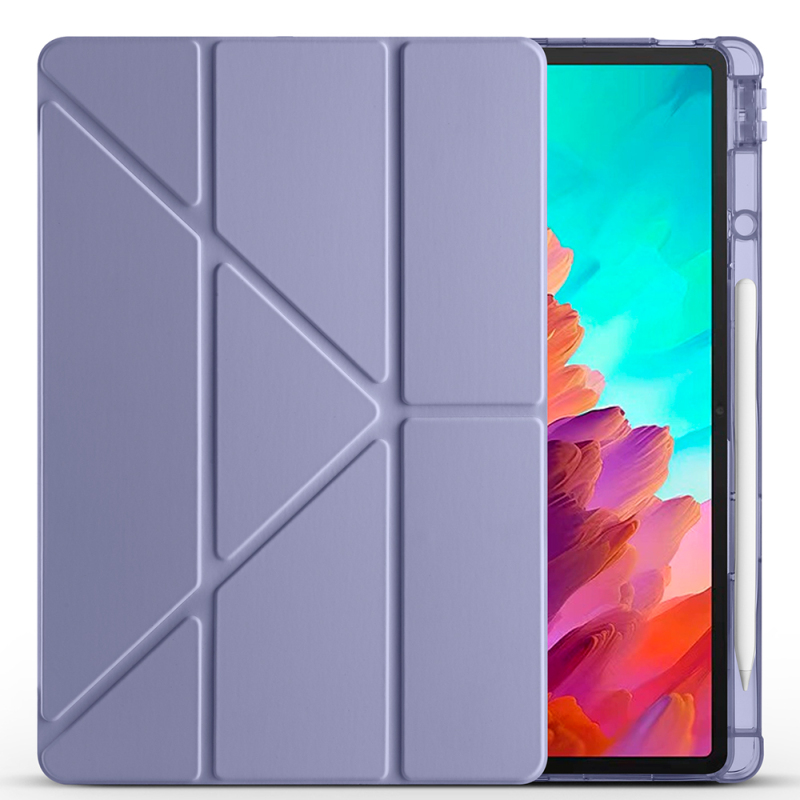 Lenovo Idea Tab Pro 12.7 TB-373FU Kılıf Zore Tri Folding Kalem Bölmeli Standlı Kılıf - 11
