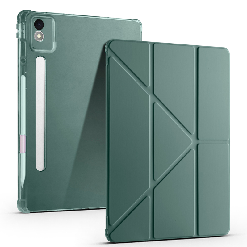 Lenovo Idea Tab Pro 12.7 TB-373FU Kılıf Zore Tri Folding Kalem Bölmeli Standlı Kılıf - 4