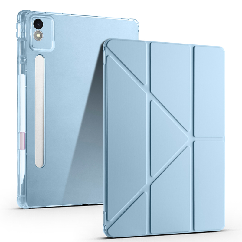 Lenovo Idea Tab Pro 12.7 TB-373FU Kılıf Zore Tri Folding Kalem Bölmeli Standlı Kılıf - 5