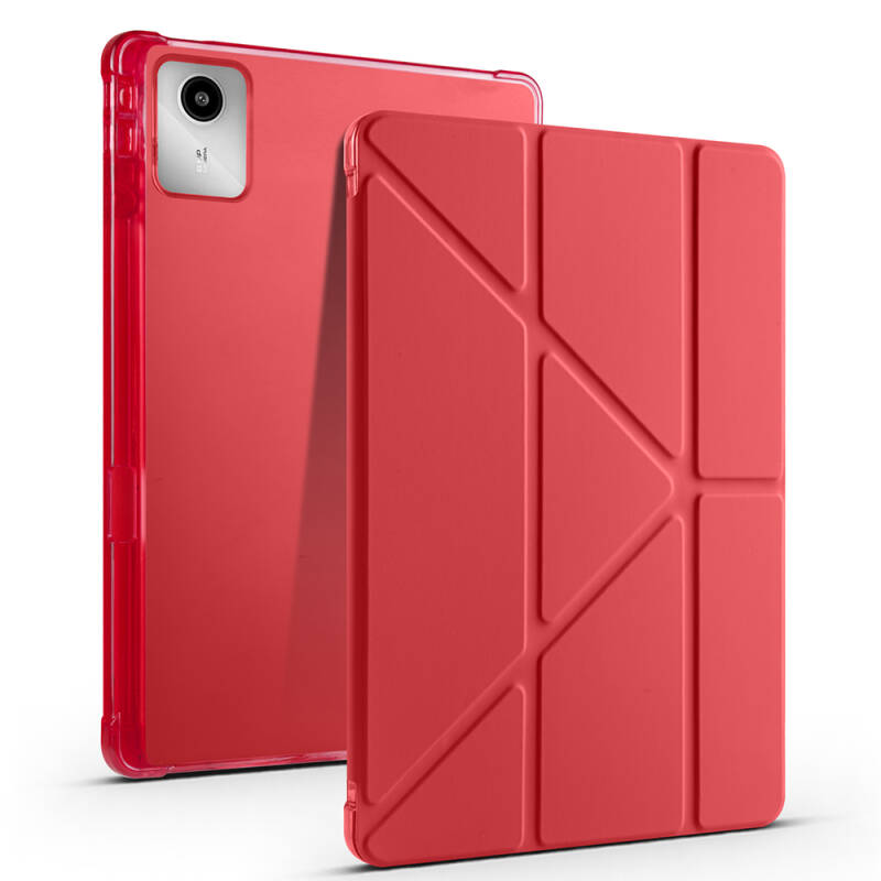 Lenovo M11 TB-330FU Case Zore Tri Folding Stand Pen Compartment Case - 3