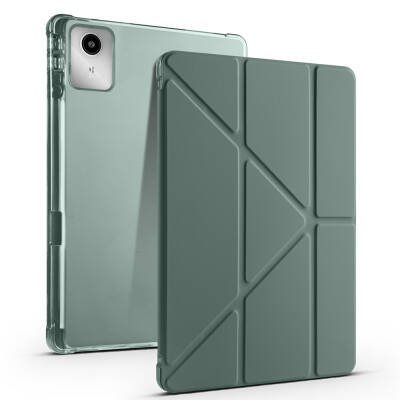 Lenovo M11 TB-330FU Case Zore Tri Folding Stand Pen Compartment Case - 6
