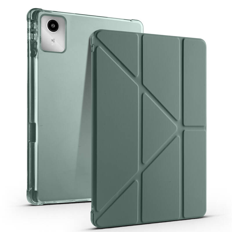 Lenovo M11 TB-330FU Case Zore Tri Folding Stand Pen Compartment Case - 6