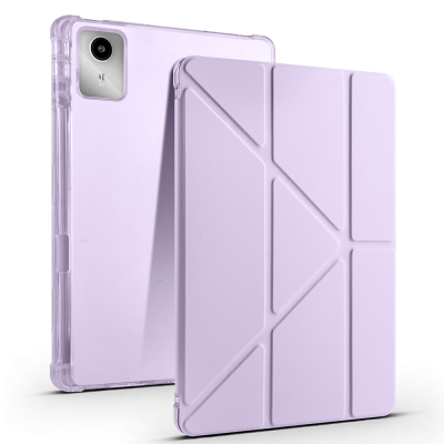 Lenovo M11 TB-330FU Kılıf Zore Tri Folding Kalem Bölmeli Standlı Kılıf - 2