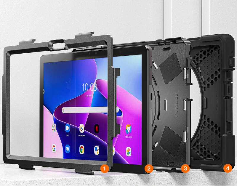 Lenovo Tab M10 TB-328F 3. Jenerasyon Zore Defender Tablet Silikon - 23