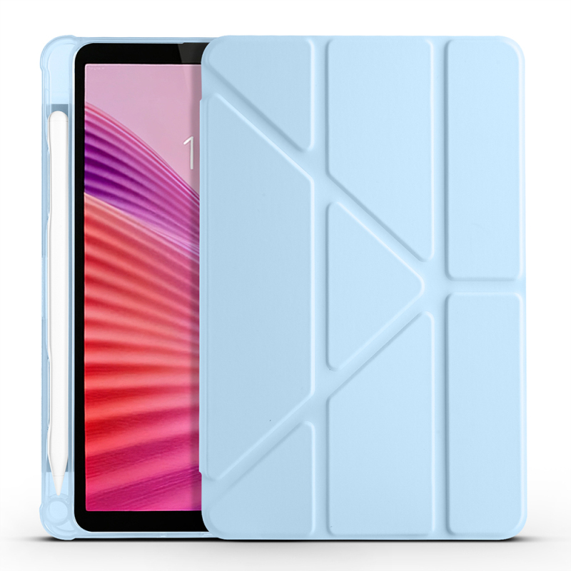 Lenovo Tab One 8.7 TB-305FU Kılıf Zore Tri Folding Kalem Bölmeli Standlı Kılıf - 9