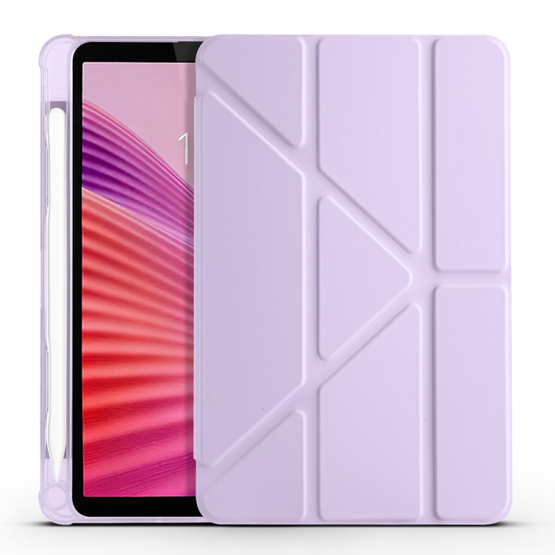 Lenovo Tab One 8.7 TB-305FU Kılıf Zore Tri Folding Kalem Bölmeli Standlı Kılıf - 12