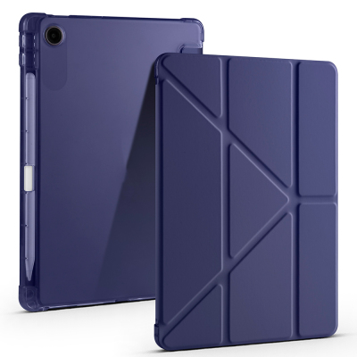 Lenovo Tab TB-311FU Case Zore Tri Folding Stand Case with Pen Compartment - 5