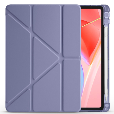 Lenovo Tab TB-311FU Kılıf Zore Tri Folding Kalem Bölmeli Standlı Kılıf - 9