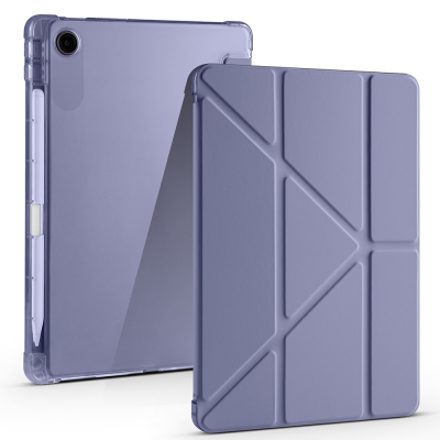 Lenovo Tab TB-311FU Kılıf Zore Tri Folding Kalem Bölmeli Standlı Kılıf - 2