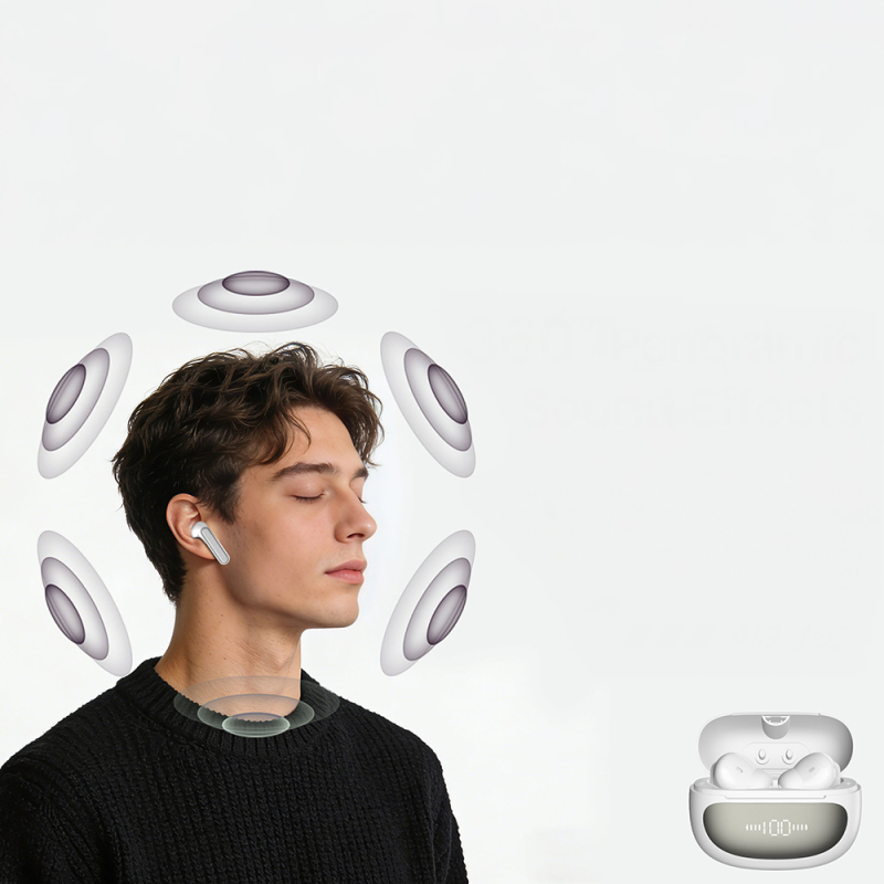 Lenyes Air 107 In-Ear Bluetooth Headphones with ANC/ENC Technology and 360-Degree Panoramic Sound v6.0 - 3