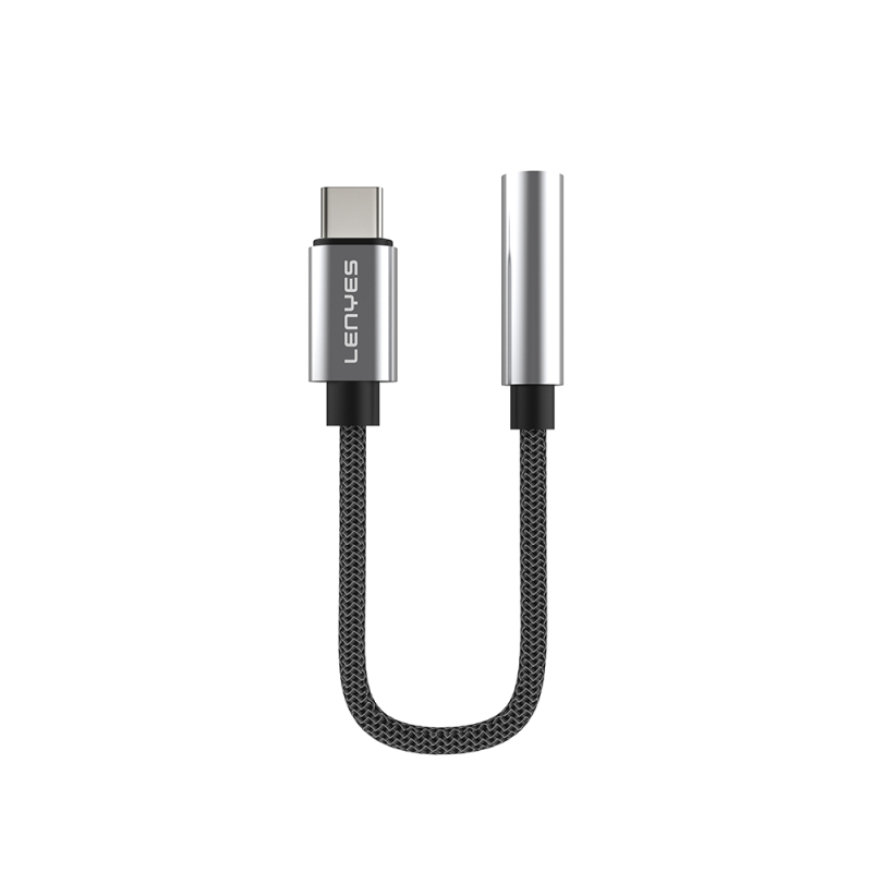 Lenyes AX105 Type-C to 3.5mm Aux Çevirici Örgülü Ses Adaptörü - 1
