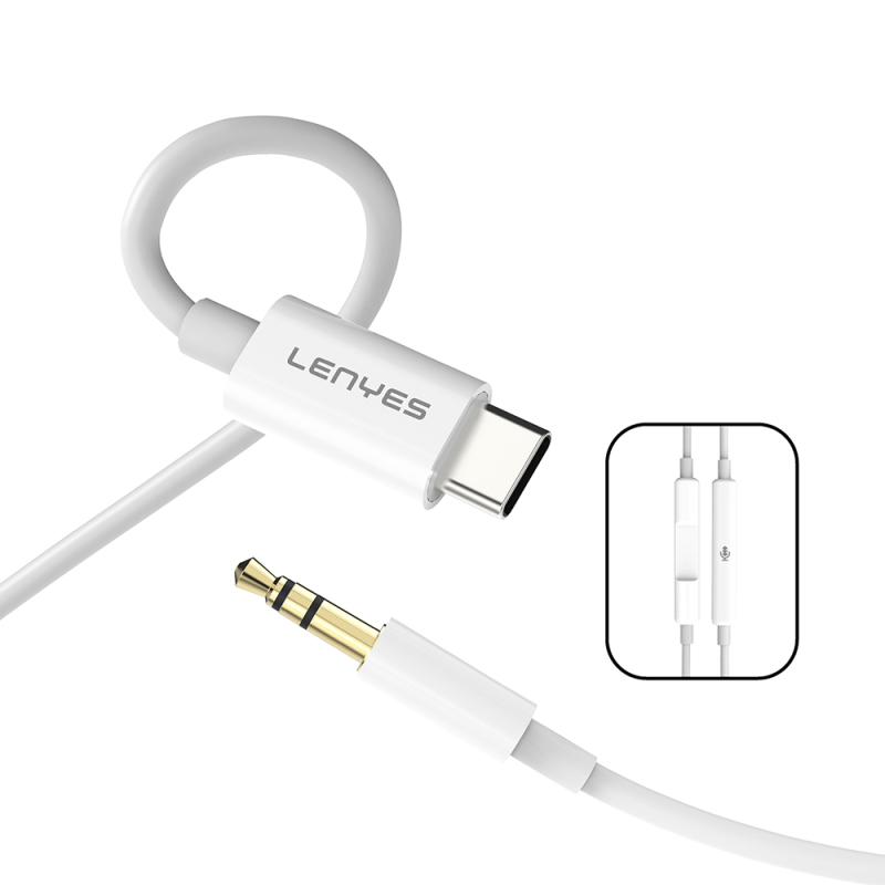 Lenyes AX106 Type-C to 3.5mm AUX Audio Kablo 1M - 2