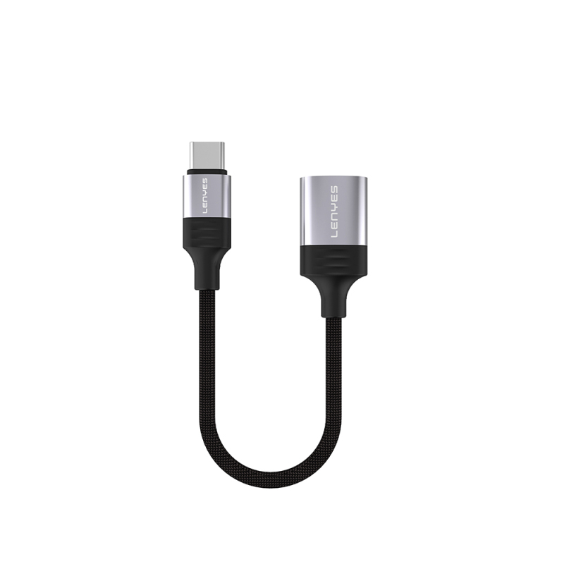 Lenyes AX122 USB to Type-C Converter OTG Cable - 1