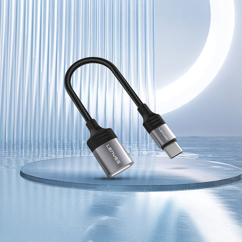 Lenyes AX122 USB to Type-C Dönüştürücü OTG Kablo - 4