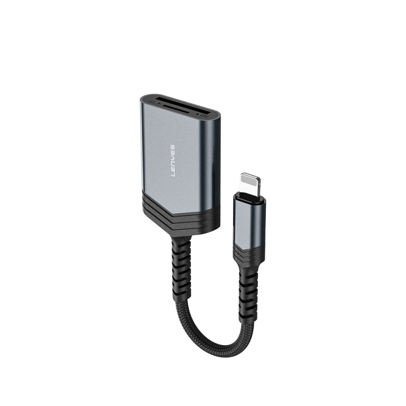 Lenyes AX137 2in1 Lightning to TF/SD Kart Çevirici Dönüştürücü - 2