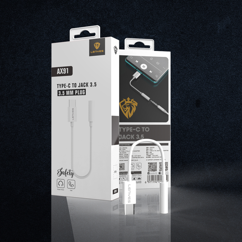 Lenyes AX91 Type-C to 3.5mm Hi-Fi Aux Çevirici Ses Adaptörü - 5