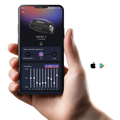 Lenyes Boost X Serisi RGB Işıklı Çift Mikrofonlu Taşınabilir Bluetooth Hoparlör v5.3 600W - 2