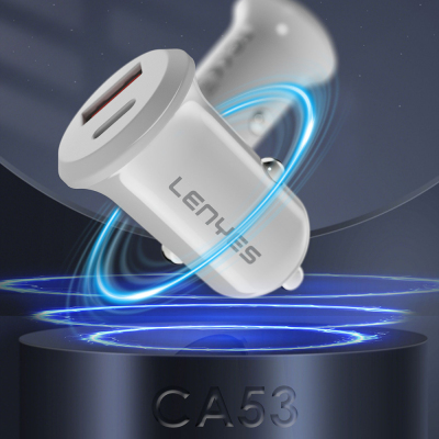 Lenyes CA53 Hızlı Şarj Özellikli Dual Type-C + USB-A Portlu Mini Araç Şarj Aleti 30W - 3
