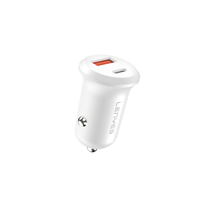 Lenyes CA53 Hızlı Şarj Özellikli Dual Type-C + USB-A Portlu Mini Araç Şarj Aleti 30W - 2
