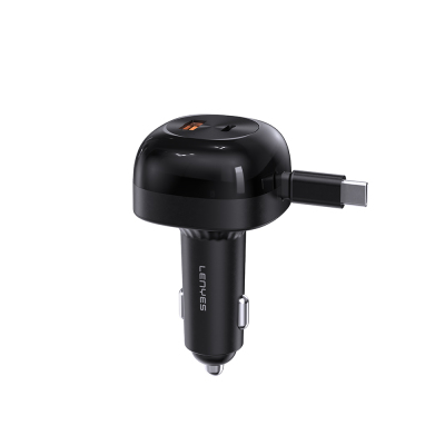 Lenyes CA59 Type-C Cable Fast Charging Car Charger with Type-C + USB-A Port PD 60W - 2