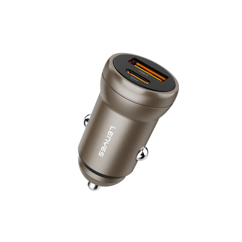 Lenyes CA63 Fast Charging Dual USB-A + Type-C Port PD Car Charger 30W - 2