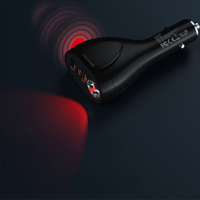 Lenyes CA70 Type-C + Dual USB-A Portlu Hızlı Şarj Özellikli Çok Fonksiyonlu Araç Şarj Aleti 20W - 8