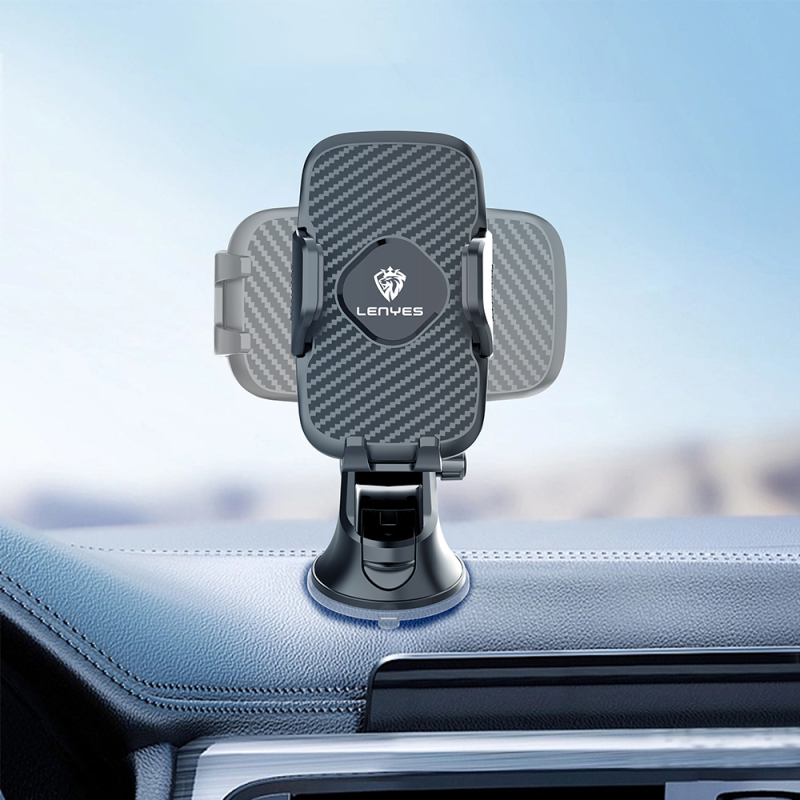 Lenyes CR121 Anti-Shake 360° Rotatable Telescopic Suction Cup Design Car Phone Holder - 12