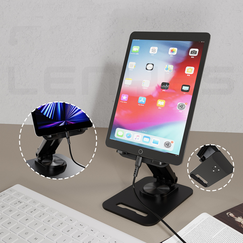 Lenyes CR139 Adjustable Foldable Rotatable Metal Phone and Tablet Stand - 4