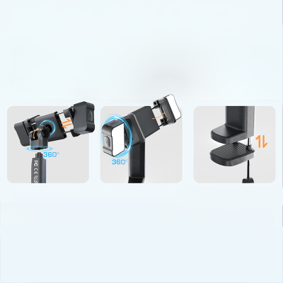 Lenyes CR204 360° Rotating Illuminated Travel Phone Holder and Stand - 4