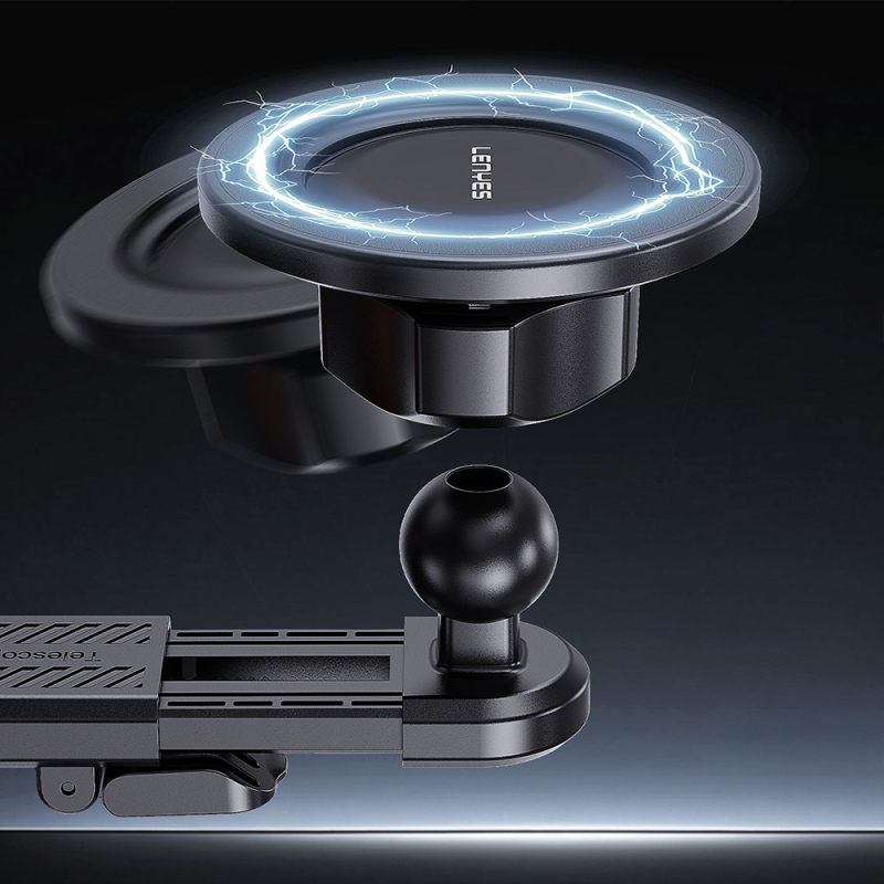 Lenyes CR210 360° Rotating V-Shaped Magnetic Car Phone Holder - 4