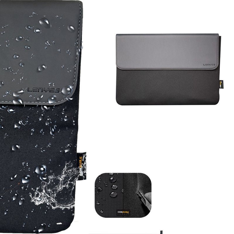 Lenyes LB503 Darbe Emici Su Geçirmez PU Cordura Kumaş 13-14 inç Laptop Çantası - 3