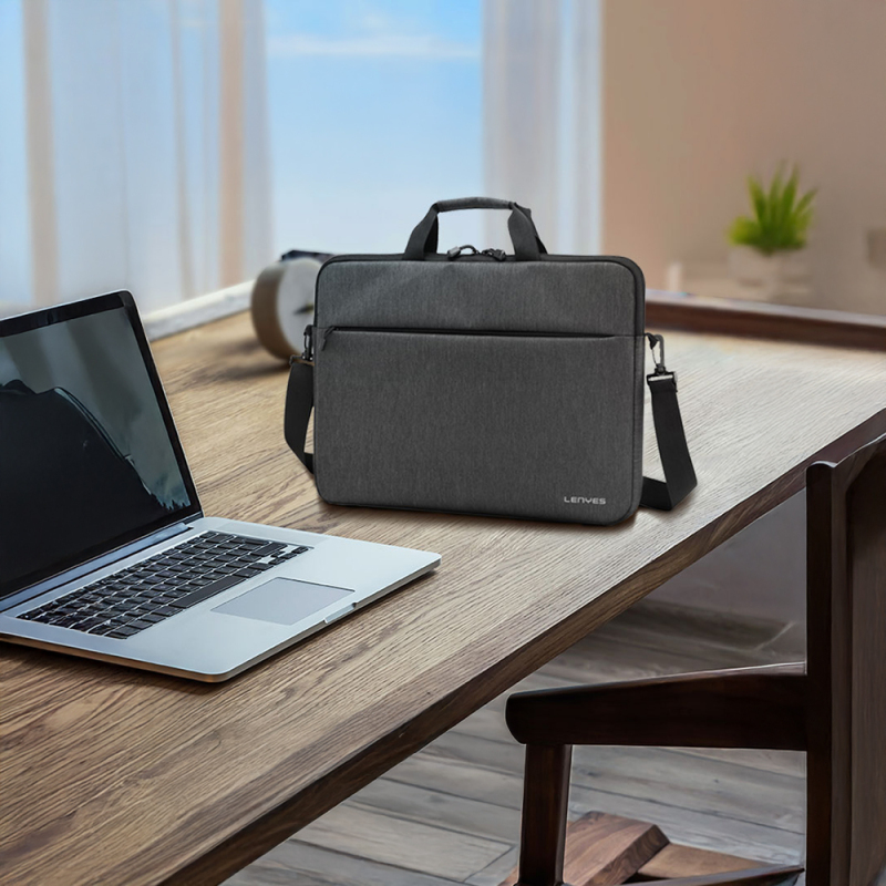 Lenyes LB509 Cleo Protect Pro Serisi Darbe Emici Su Geçirmez Polyester Kumaş 15.6 inç Laptop Çantası - 3