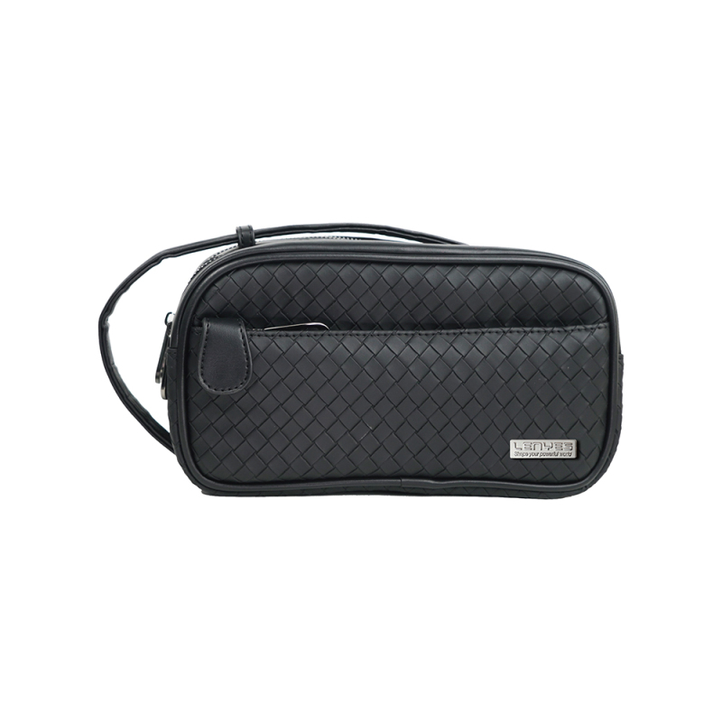 Lenyes LB527 Tomas Series Woven PU Matte Leather Wrist Design Scratch Resistant Accessory Bag - 1