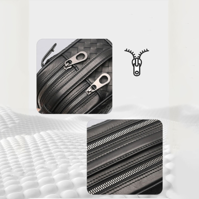 Lenyes LB527 Tomas Series Woven PU Matte Leather Wrist Design Scratch Resistant Accessory Bag - 7