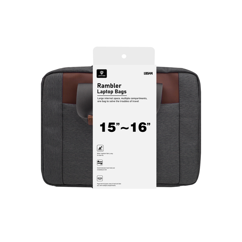 Lenyes LB544 Rambler Serisi Polyester Kumaş 15-16 inç Su Geçirmez Laptop Çantası - 3