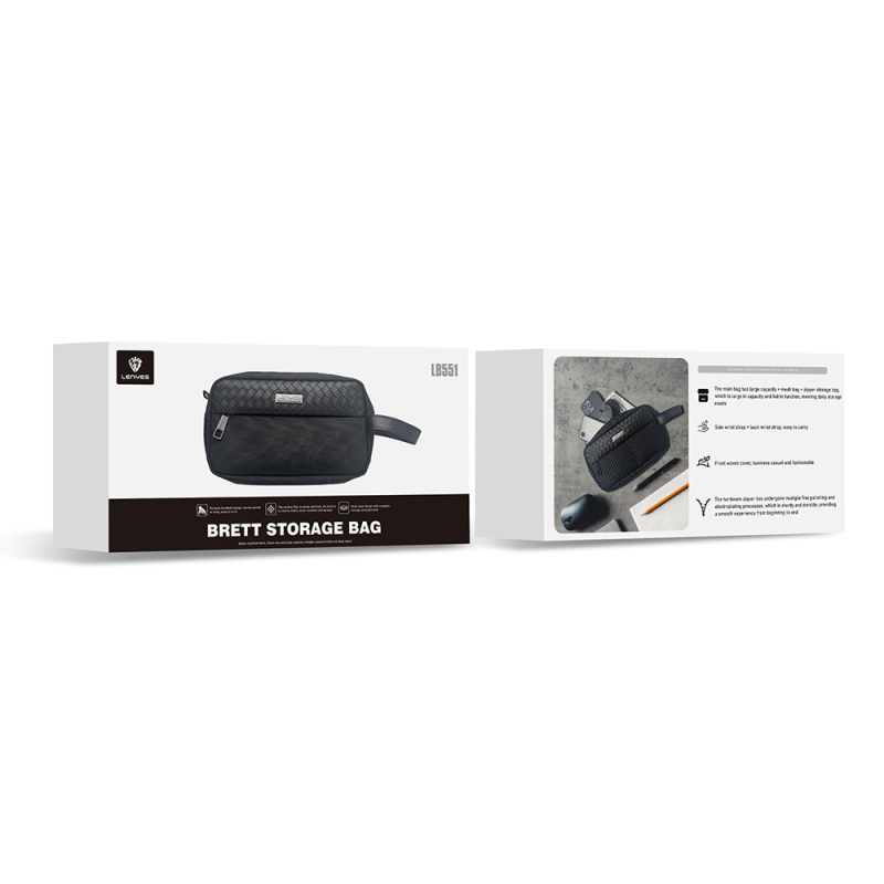Lenyes LB551 Voyagers Serisi 1200D Polyester Kumaş Bilek Askı Kayışlı Mobil Aksesuar Çantası - 9