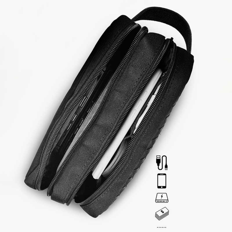 Lenyes LB551 Voyagers Serisi 1200D Polyester Kumaş Bilek Askı Kayışlı Mobil Aksesuar Çantası - 7