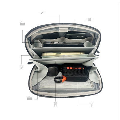 Lenyes LB561 Su Geçirmez Aşınmaya ve Çizilmeye Dayanıklı Çapraz Vücut Askılı Aksesuar Çantası 25.5cm - 5