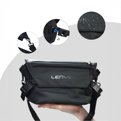 Lenyes LB562 Dreamer Crossbody Serisi Su Geçirmez Deri Tasarımlı Çapraz Vücut Çantası - 7