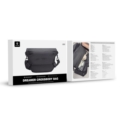 Lenyes LB562 Dreamer Crossbody Serisi Su Geçirmez Deri Tasarımlı Çapraz Vücut Çantası - 9
