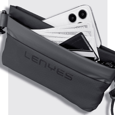 Lenyes LB564 Dreamer Waist Series Waterproof Leather Design Waist Bag - 5